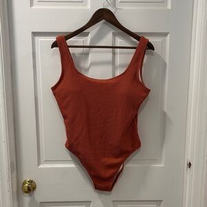 PINK Victoria's Secret Terracotta One Piece Swimsuit Size XL Beach Vacation Swim